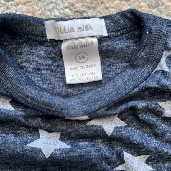 Little Mish navy star onesie. Perfect for Summer. - Picture 2 of 4